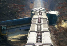 A train derailment