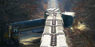 A train derailment