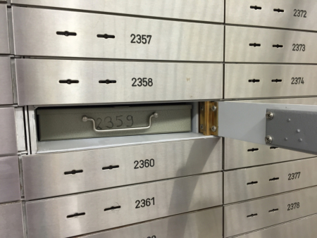 Your safe deposit box will become inaccessible during a bank holiday.