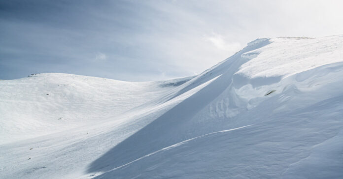 Heavy snow on mountains