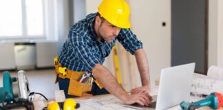 A carpenter at work