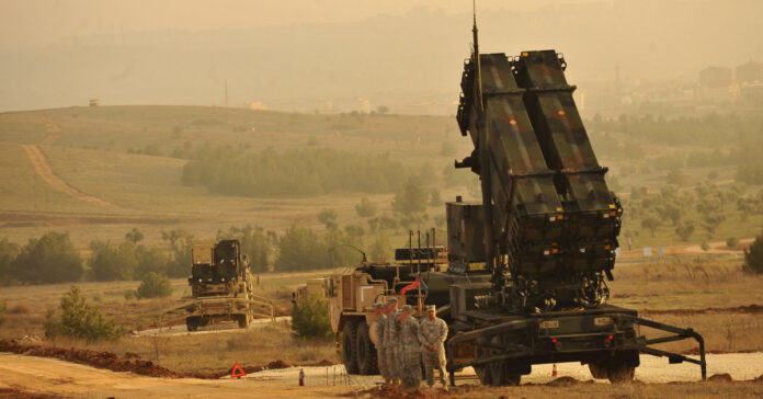 This is a DoD photo of a patriot missiles system based in Turkey ten years ago. While we don't have photos of the Patriot battery in Ukraine, it shook look similar.