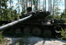 A tank lost in the Ukrainian War