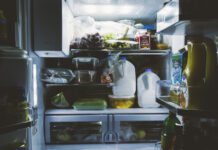 A packed refrigerator