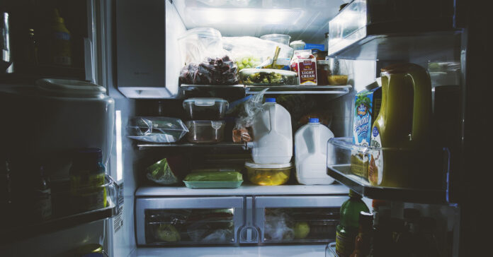 A packed refrigerator