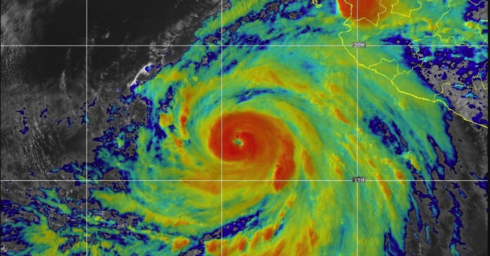 The eye of Hurricane Hillary.