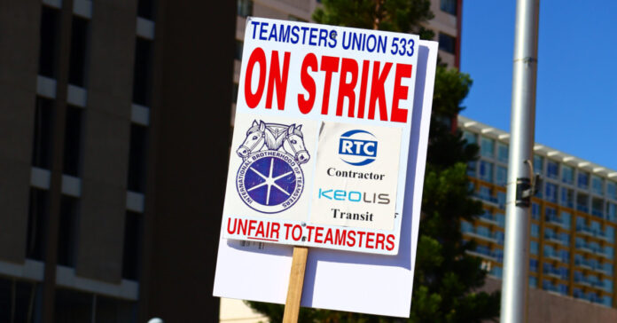 Teamsters strike signage