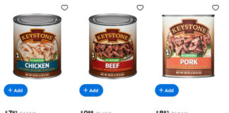 Keystone canned meats for sale at Walmart and other stores make great prepper meals.