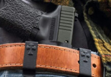 The Crossbreed Reckoning IWB holster with a Glock in it.