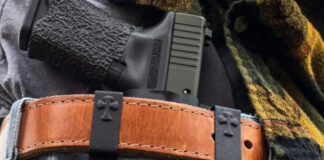 The Crossbreed Reckoning IWB holster with a Glock in it.