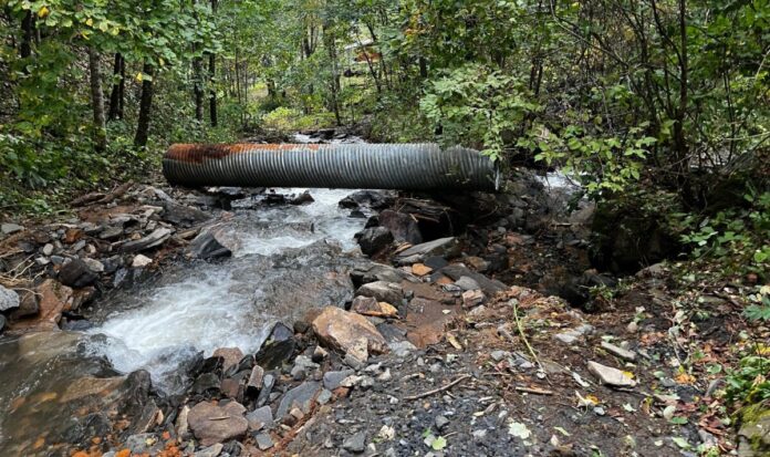 This was our road after the culvert was washed out. The road became the river.