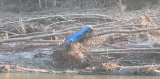 Scenes like this are common along the rivers and creeks that flooded during Hurricane Helene.