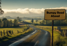 Bumpy Road Ahead Sign