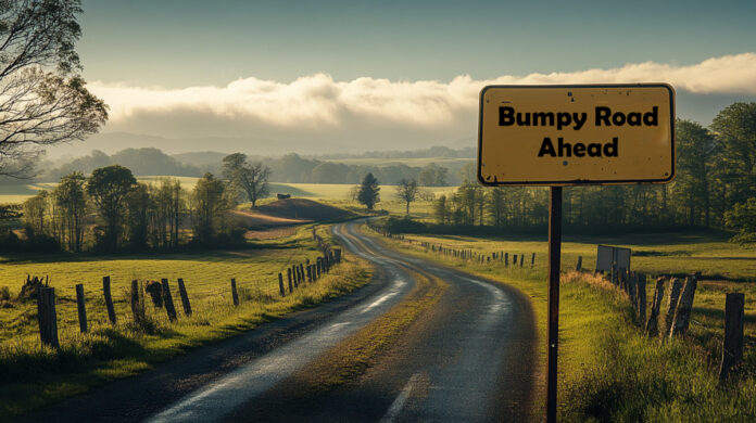 Bumpy Road Ahead Sign