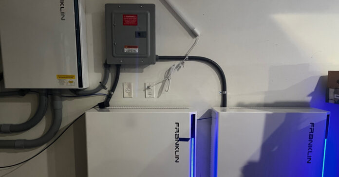 The technical support specialists at Franklin WH were very helpful as we tried to figure out why the generator could not power our batteries (the two boxes see in the center and right right). Turns out we had to replace a current transformer.