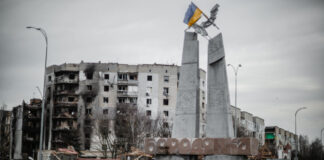 Destruction in Ukraine as a result of Russian attacks.