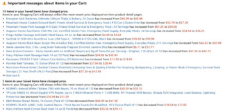 Almost three times as many of my saved items on Amazon increased in price rather than dropped. Is this a sign of tariffs and things to come or just the algorithm?