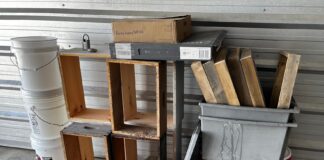 This is the first load of equipment, all bee stuff.