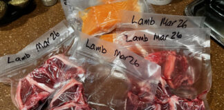 After my trip to Sam's Club, we vacuum sealed our lam chops and salmon for the freezer. Buying in bulk saves money while freezer storage is great for short-term emergencies.