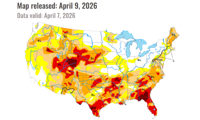 Most of the country is in some stage of drought as a super El Niño readies to influence our weather