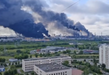 Flames rose over Moscow as Ukrainian drones targeted a key refinery outside the Russian capital.