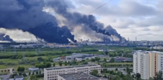 Flames rose over Moscow as Ukrainian drones targeted a key refinery outside the Russian capital.