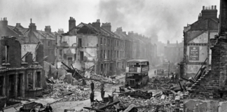 German bombers caused swaths of destruction in England during WWII.