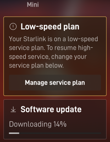 The Starlink app shows my Mini updating its software as soon as I plugged it in.