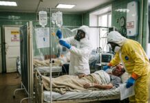 How AI imagines it will look in Russian medical wards as they treat patients with pneumonic plague.