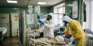 How AI imagines it will look in Russian medical wards as they treat patients with pneumonic plague.